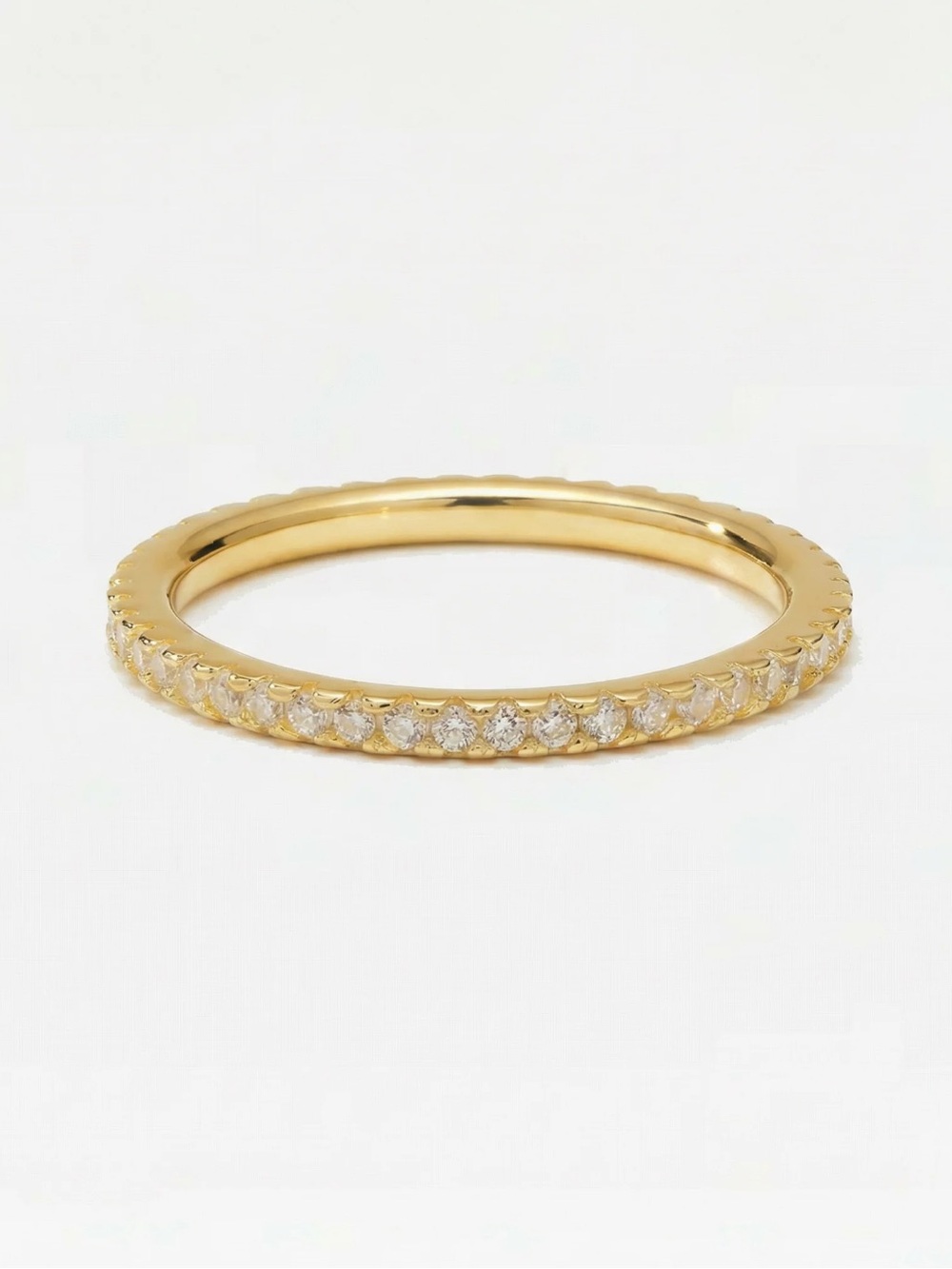 Gold Pave Diamond Stackable Ring